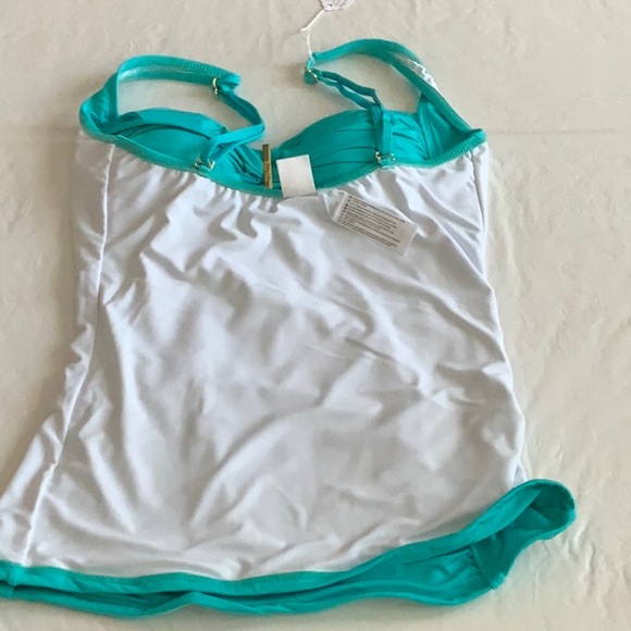 Lisa Blue Tankini Top SPLASH OF COLOR  -Deep Aqua (#46) - Picture 9 of 10